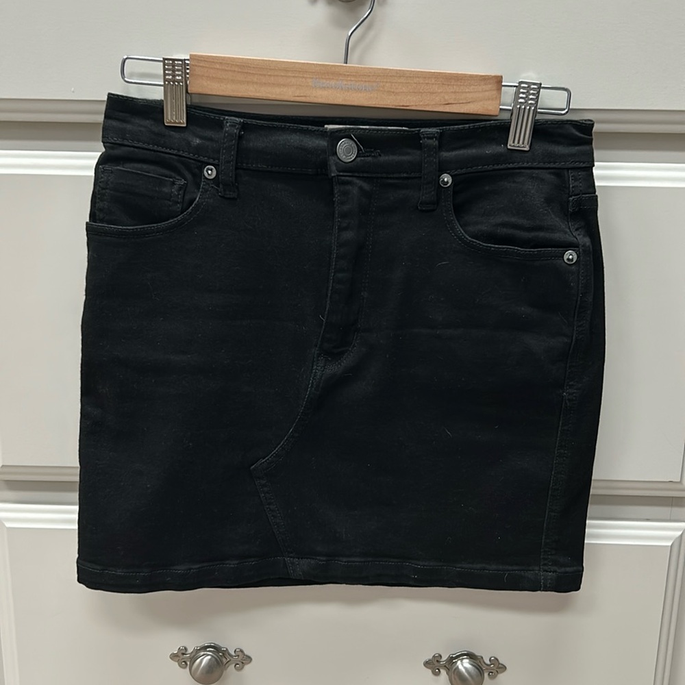 Free People black mini skirt- denim
